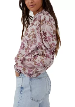 Hot Sale ❤️ Free People Clarissa Printed Top 🌟 -Free People Sales Belk 1117