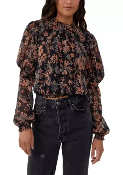 Hot Sale ❤️ Free People Clarissa Printed Top 🌟 -Free People Sales Belk 1120