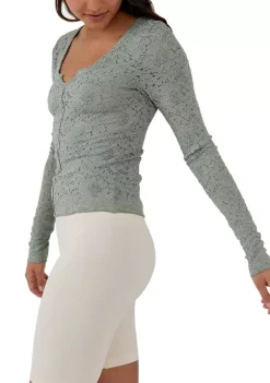 Top 10 🔔 Free People Cloud Ride Notch Long Sleeve Knit Top 💯 -Free People Sales Belk 1124