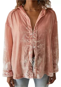 Wholesale 🤩 Free People Marianna Velvet 👕 Shirt 😉 -Free People Sales Belk 1238
