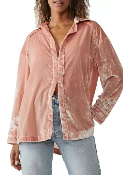Wholesale 🤩 Free People Marianna Velvet 👕 Shirt 😉 -Free People Sales Belk 1239