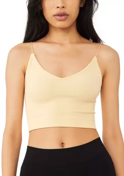 Cheapest ✔️ Free People Ribbed V-Neck Brami 🥰 -Free People Sales Belk 1263