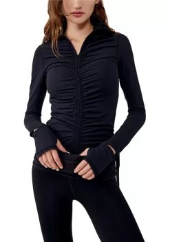 Best reviews of 🤩 FP Movement Wonderland Ruched Zip Layer Jacket 🎉 -Free People Sales Belk 1406