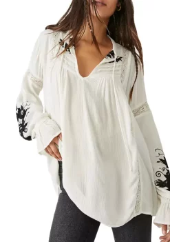 New 🤩 Free People Tusalossa Embroidered Top 😀 -Free People Sales Belk 1535
