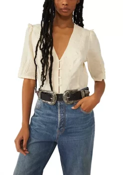Deals 🎉 Free People Laurie Embroidered Blouse 🔔