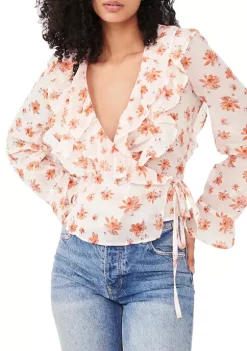 Top 10 🎉 Free People Amanda Floral Top 🥰 -Free People Sales Belk 1581