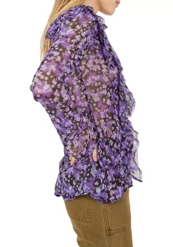 Best Pirce 🎉 Free People Nina Printed Top 🔥 -Free People Sales Belk 1608