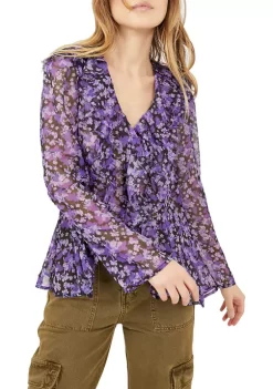 Best Pirce 🎉 Free People Nina Printed Top 🔥 -Free People Sales Belk 1609