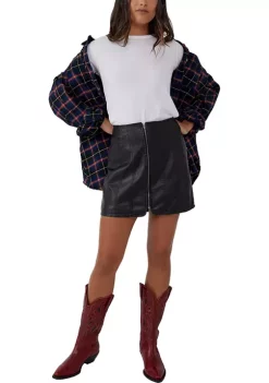 Cheap 🥰 Free People Layla Vegan Mini 👗 Skirt 🎉 -Free People Sales Belk 1684