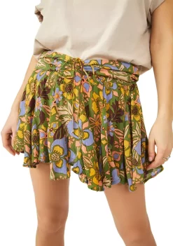 New ❤️ Free People Floral Mini Skort ⌛ -Free People Sales Belk 1754