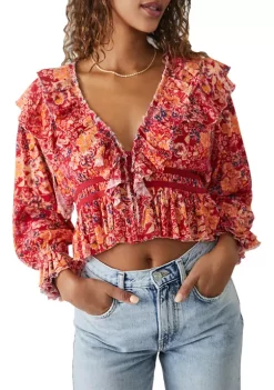 Brand new 😉 Free People Rudi Ruffle Top 🔔 -Free People Sales Belk 2036