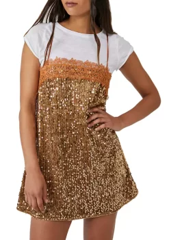 Hot Sale 😉 Free People That Girl Sequin Slip 👗 Dress ❤️ -Free People Sales Belk 2061