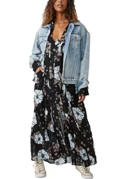 Hot Sale ⌛ Free People Back At It Maxi 👗 Dress 👍 -Free People Sales Belk 2307