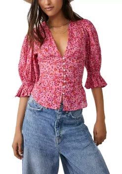 Outlet 🛒 Free People I Found You Printed Top 🥰 -Free People Sales Belk 2333