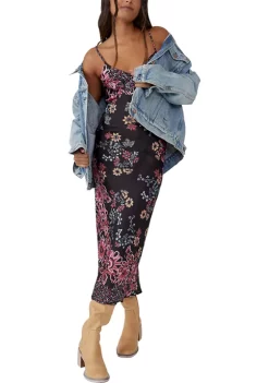 Promo 👍 Free People Your Better Side Midi Slip 👗 Dress ❤️ -Free People Sales Belk 234