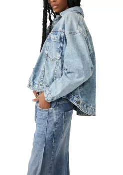 Promo 👏 Free People Opal Swing Denim Jacket ❤️ -Free People Sales Belk 2386