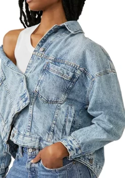 Promo 👏 Free People Opal Swing Denim Jacket ❤️ -Free People Sales Belk 2387