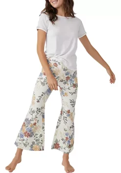 Brand new 🧨 Free People Printed Cropped Flare 👖 Jeans 🧨 -Free People Sales Belk 2404