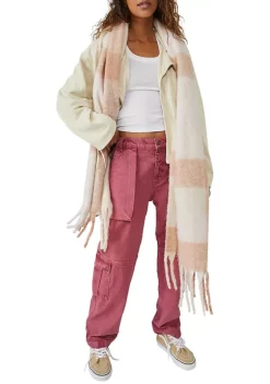 Promo 🤩 Free People Piper Plaid Recycled Blend Scarf 🌟 -Free People Sales Belk 328