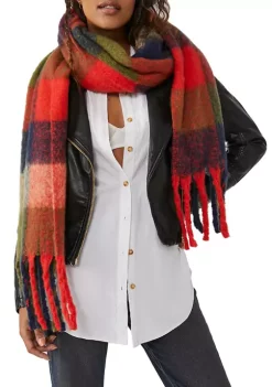 Promo 🤩 Free People Piper Plaid Recycled Blend Scarf 🌟 -Free People Sales Belk 330