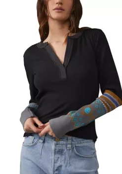 Buy ✔️ Free People We the Free Mikah Layering Cuff Knit Top 💯 -Free People Sales Belk 400