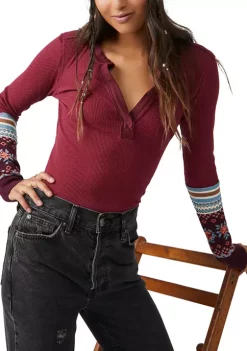 Buy ✔️ Free People We the Free Mikah Layering Cuff Knit Top 💯 -Free People Sales Belk 402