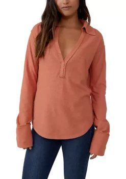 Flash Sale โ Free People Collared Split Neck Top ๐งจ