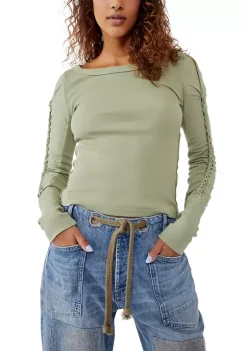 Promo 🤩 Free People We the Free Daisy Chain Cuff Knit Top 🎉 -Free People Sales Belk 48