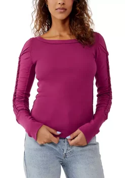 Promo 🤩 Free People We the Free Daisy Chain Cuff Knit Top 🎉 -Free People Sales Belk 49