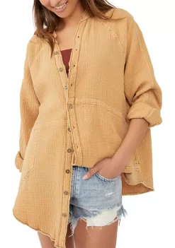 Coupon 🌟 Free People ☀️ Summer Daydream Button Down 👕 Shirt 🥰 -Free People Sales Belk 709