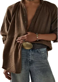 Coupon 🌟 Free People ☀️ Summer Daydream Button Down 👕 Shirt 🥰 -Free People Sales Belk 710