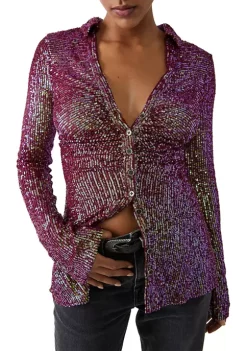 Brand new 🎉 Free People Sequin 👚 Shirt ⭐ -Free People Sales Belk 798