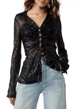 Brand new 🎉 Free People Sequin 👚 Shirt ⭐ -Free People Sales Belk 800