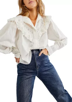 Outlet 🎉 Free People Hit the Road Button Down 👚 Shirt 🤩