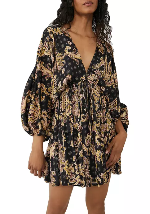 Brand new ⌛ Free People Printed Arzel Mini 👗 Dress 🔔 1 Brand new ⌛ Free People Printed Arzel Mini 👗 Dress 🔔