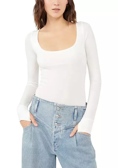 Cheap 🤩 Free People Settle In Scoop Neck Bodysuit 😀 5 Cheap 🤩 Free People Settle In Scoop Neck Bodysuit 😀 - Image 5