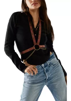 Promo 😉 Free People We the Free Mareea Henley 👚 Shirt 🥰 -Free People Sales Belk 96