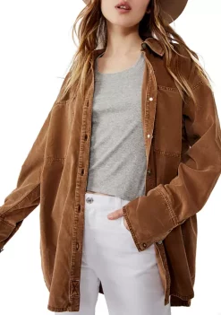 Budget 🔥 Free People Baby Cord Button Down Top 👍